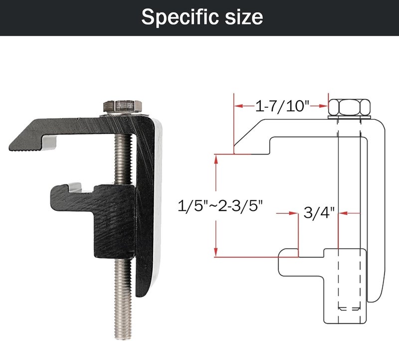 Xiaoyudou Mounting Clamps for Truck Cap Camper Shell Toyota Tacoma/Tundra - 8 PCS - Image 2